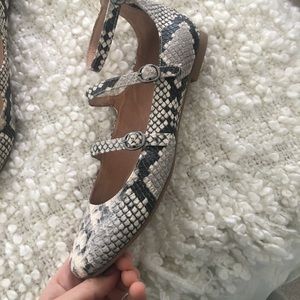 Steve Madden snake print Mary Janes